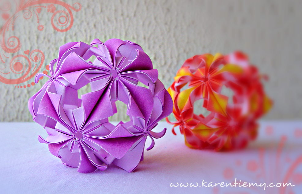 arabesque kusudama karen tiemy origami