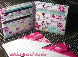 origami em tecido fabric origami DIY craft craft oriuno carteira wallet bookmark card holder porta cartao karen tiemy handmade