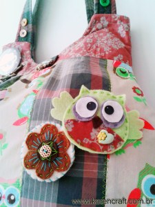 patchwork bag diy owl simplicity karen tiemy project sewing ideas