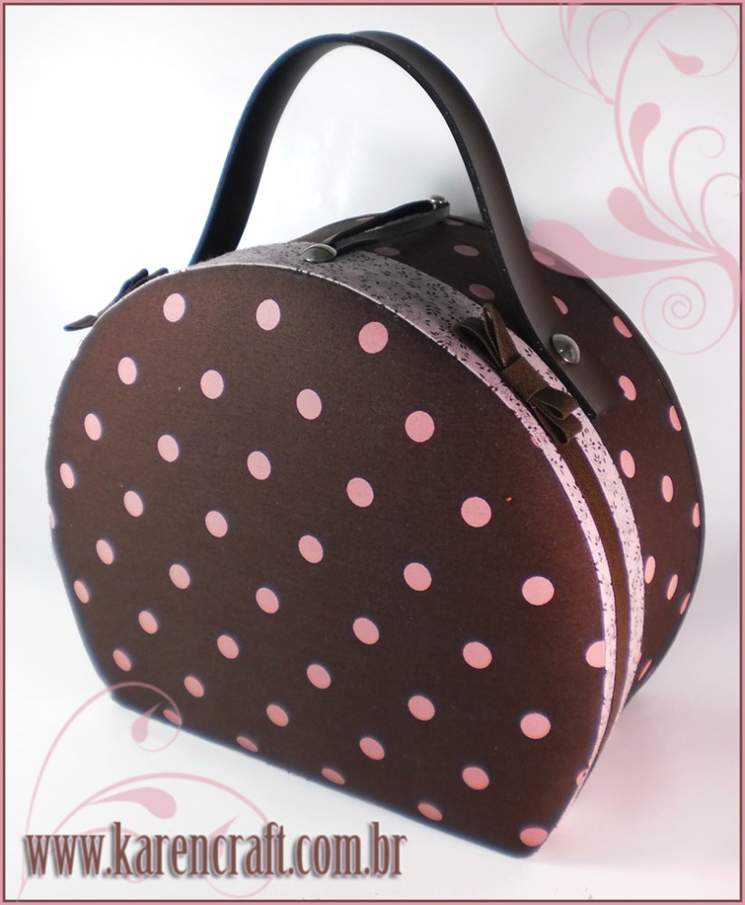 brown pink karen tiemy bag handbag hat travel case cute kawaii lolita