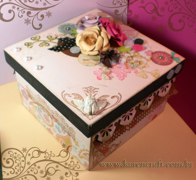 vintage wooden box diy ideas scrapbooking craft shabby chic