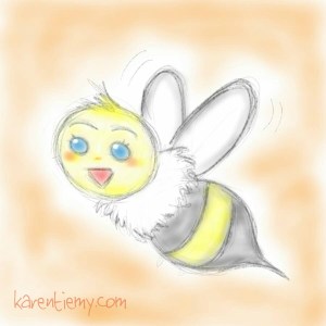 bee karen tiemy cute animal drawing kawaii illustration cartoon digital sketches 2