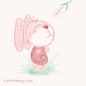 bunny karen tiemy cute animal drawing kawaii illustration cartoon digital sketches 2