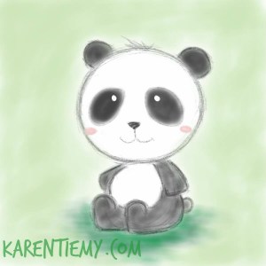 panda karen tiemy cute animal drawing kawaii illustration cartoon digital sketches 2