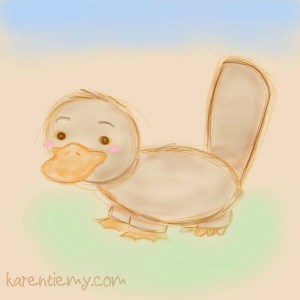 platypus karen tiemy cute animal drawing kawaii illustration cartoon digital sketches 2