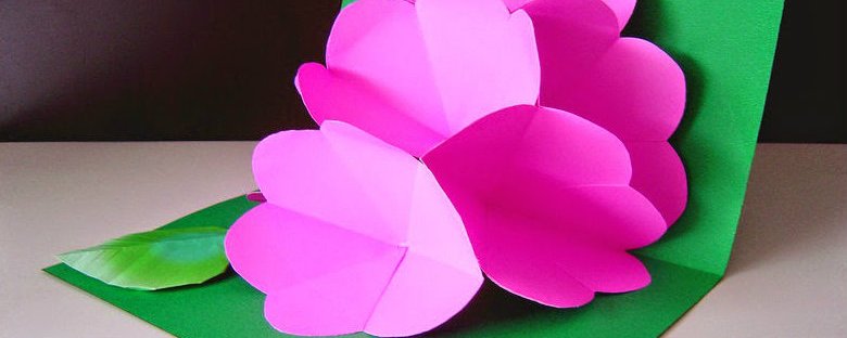how to make a kirigami pop up flower card paper instruction tutorial