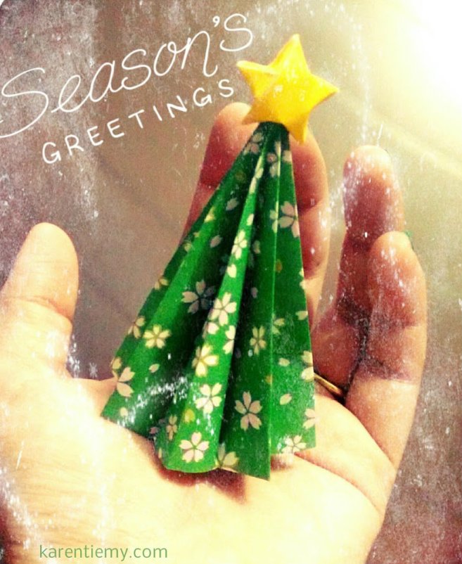 paper tree origami diy craft ideas pine instructions